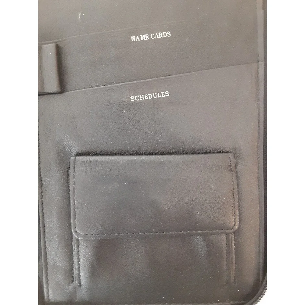 USA‎ Long Lthr P-port Blk Wallet holds P-port,scheds,cr cds,note paper,Pen etc.